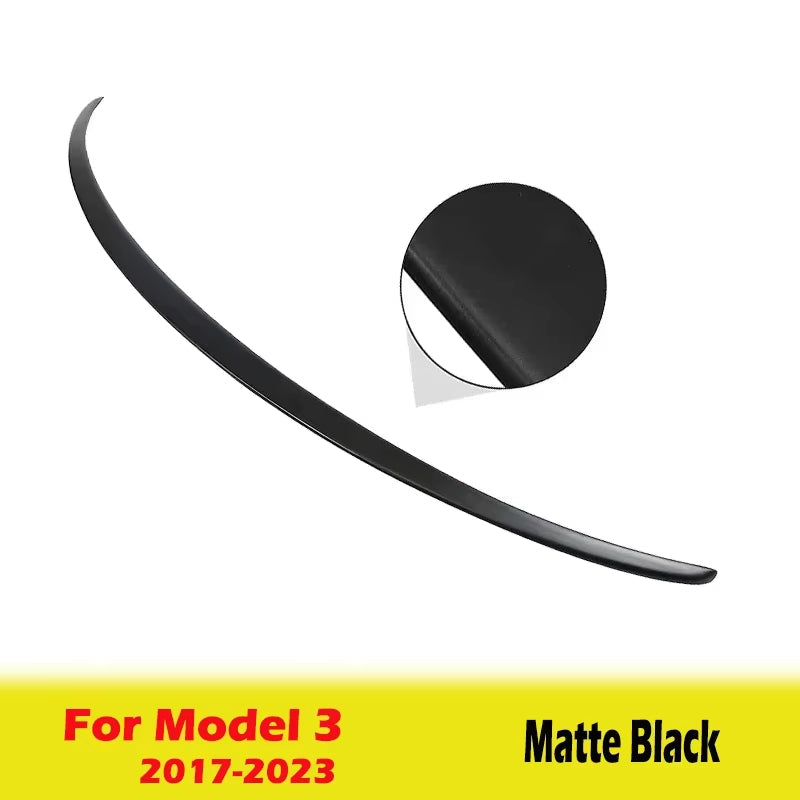 BEVO Rear Trunk Spoiler for Tesla Model Y 3 Highland 2017 - 2024 High-Performance ABS Spoiler Lip Tail Wing Accessories / M3 Matte Black