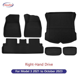 For Tesla Model Y 3 Highland Floor Mat Trunk Luggage Mat LHD RHD 2017 to 2024 2025 Left Right Rudder Four Seasons Floor Liner / Rhd M3 2021-23 6P...