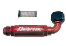 Load image into Gallery viewer, -12AN 90 DEG TO INLINE FILTER FOR USE WITH DRY SUMP PANS