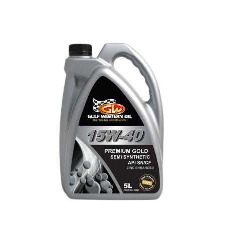 15W-40 Engine Oil NZ – Gulf Western Premium Gold (5 L, Part 30521)