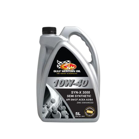 10W40 Synthetic Engine Oil NZ – Gulf Western Syn-X 3000 (5L, Part 30537)