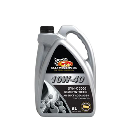 10W40 Synthetic Engine Oil NZ – Gulf Western Syn-X 3000 (5L, Part 30537)