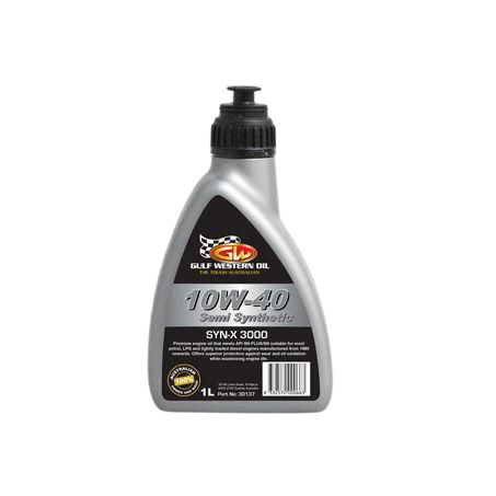 10W40 Engine Oil NZ – Gulf Western Syn-X 3000 (Part 30137)