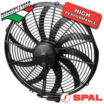 SPAL High-Performance Racing Puller Fan, Use with Shroud - 16" Skew 12V - 2256 CFM - 25Amps, (EF3634)