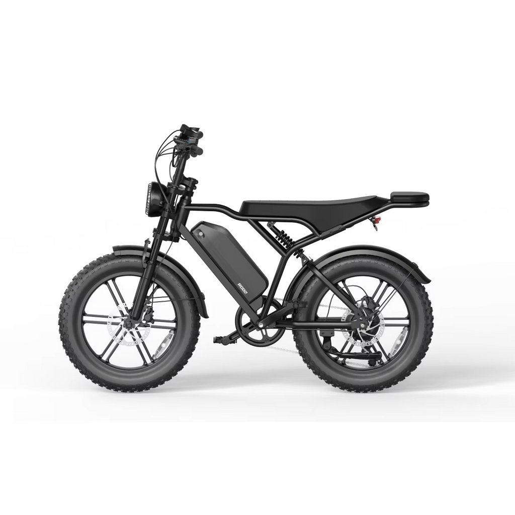 Zerogo V8 Fatbike Electric Mountain Bike 250W 48V 15Ah | Dual Suspension 20x4” Tires, 7-Speed, Hydraulic Disc Brakes