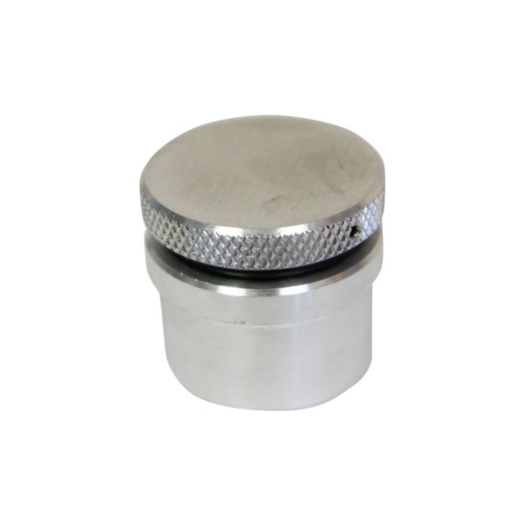 3" ALUM WELD BUNG AND CAP RAW WELD ON / PURPLE CAP