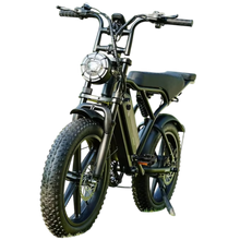Load image into Gallery viewer, Zerogo V8 Fatbike Electric Mountain Bike 250W 48V 15Ah | Dual Suspension 20x4” Tires, 7-Speed, Hydraulic Disc Brakes