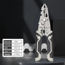 Load image into Gallery viewer, 26-in-1 Multifunctional Electrician Wire Stripper &amp; Cutter – High-Carbon Steel Crimping Tool with TPR Handle