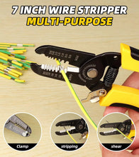 Load image into Gallery viewer, 10–22 AWG Wire Stripper &amp; Cutter – Multifunctional Electrician Pliers for Auto &amp; Electrical Repair