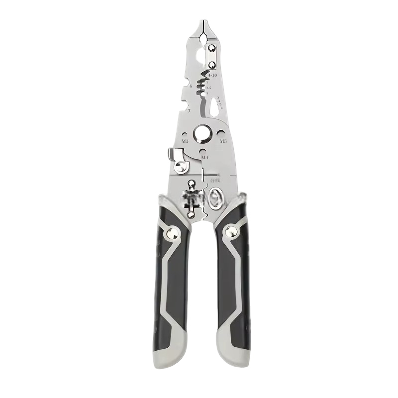 26-in-1 Multifunctional Electrician Wire Stripper & Cutter – High-Carbon Steel Crimping Tool with TPR Handle