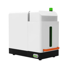 Load image into Gallery viewer, White electronic device with green and orange accents on a white background