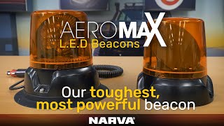 Narva Aeromax LED Rotating Beacon 12/24V 3 Bolt Flange Mount Amber Lens