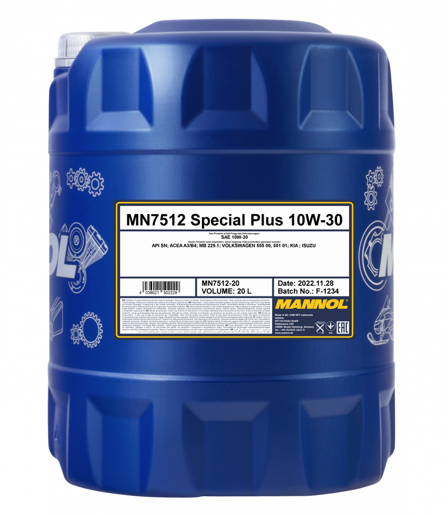 Mannol 7512 20L Semi Synthetic Special Plus 10W-30 API SN/CF Ester