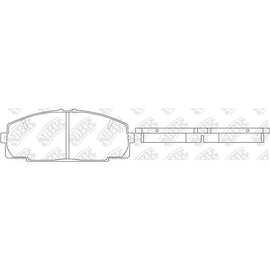 Front Brake Pads For Toyota Hino - TECHSTOP DB1328 PN1237