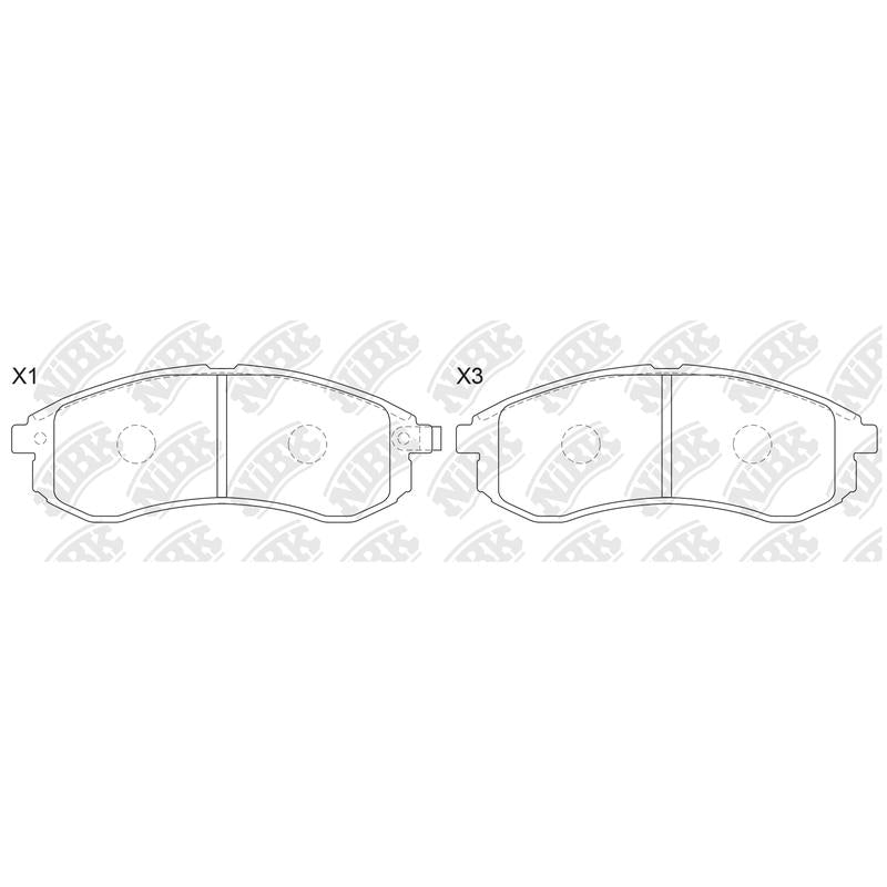 Front Brake Pads For Mitsubishi L200 - NHC1607 =PN3808