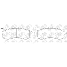 Front Brake Pads For Mitsubishi L200 - NHC1607 =PN3808