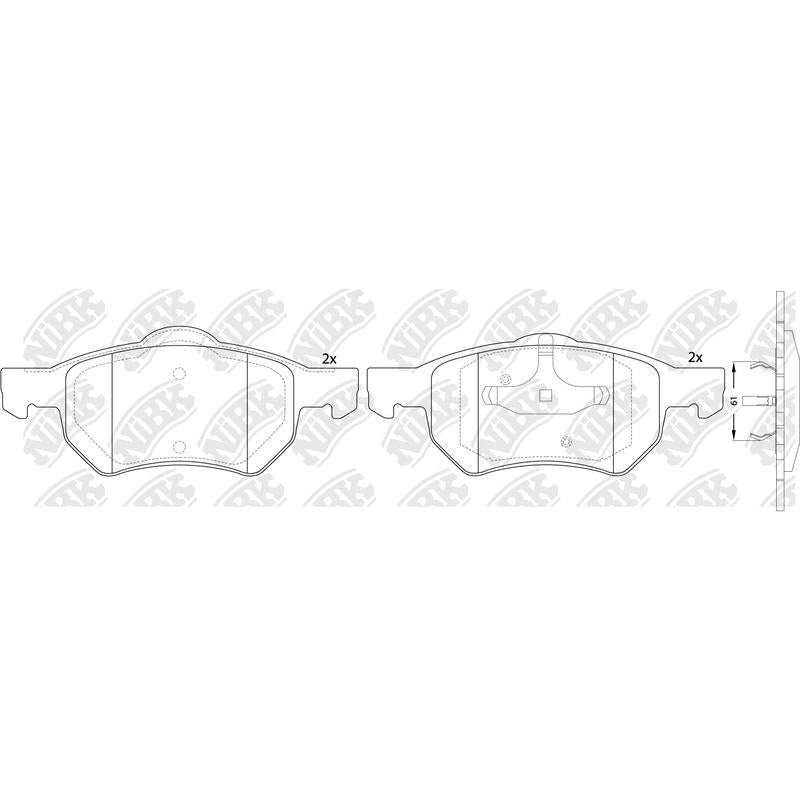 Front Brake Pads For Chrysler - TECHSTOP DB1848 PN0835