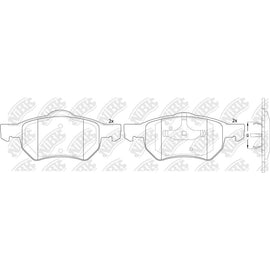 Front Brake Pads For Chrysler - TECHSTOP DB1848 PN0835