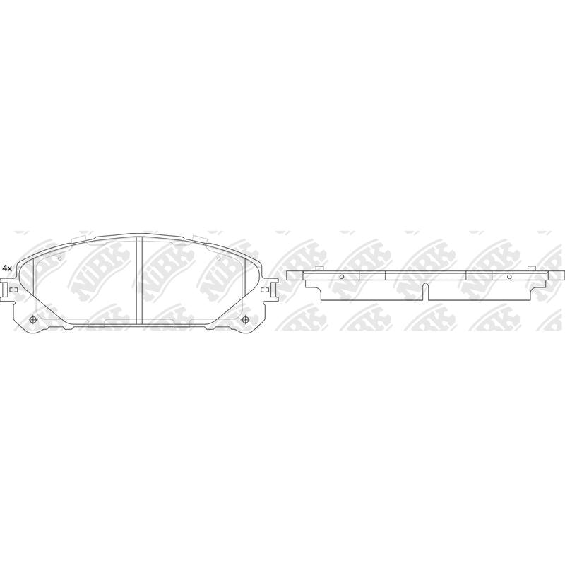 Front Brake Pads For Lexus Subaru Toyota - TECHSTOP DB2004 PN1845