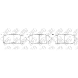 Front Brake Pads For Ford Suzuki Daihatsu - TECHSTOP DB1941