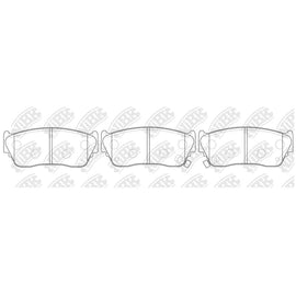 Front Brake Pads For Mazda Nissan - TECHSTOP DB1210