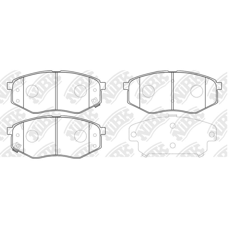 Front Brake Pads For Hyundai Kia - TECHSTOP DB2072 PN0704