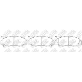 Front Pads XP DB1206 PN8254 For Honda Isuzu Rover