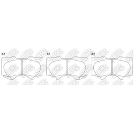 Front Brake Pads For Lexus Mitsubishi Toyota ICER 181665 PN1482