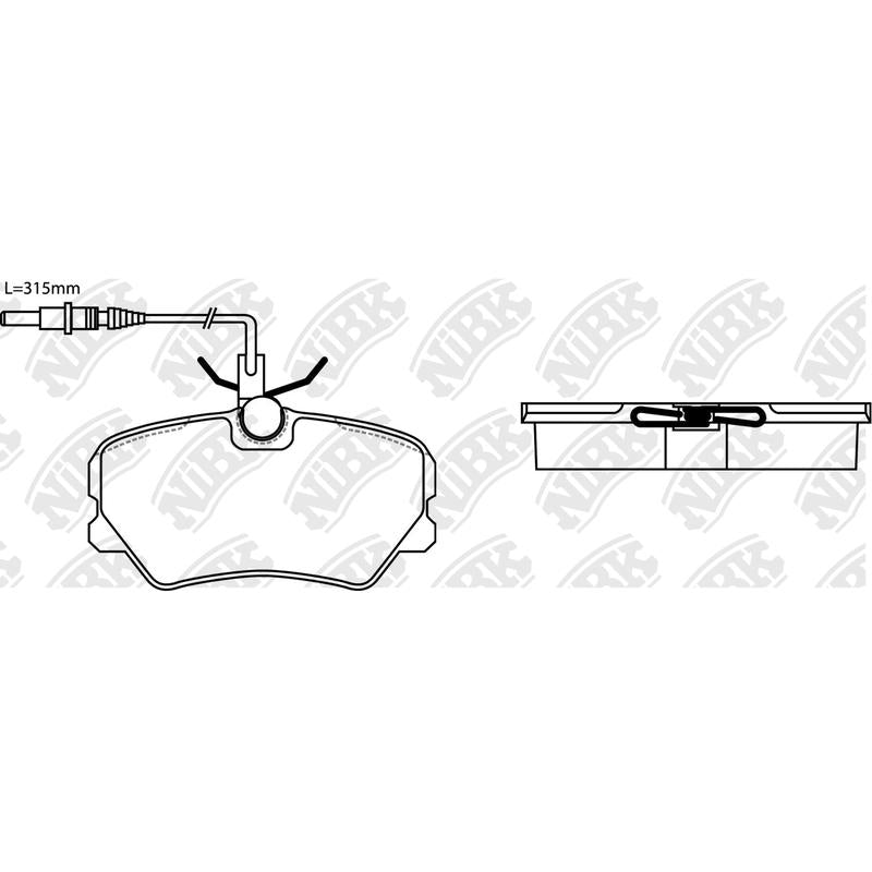 TECHSTOP DB1258 PN0297W Front Pads For Peugeot