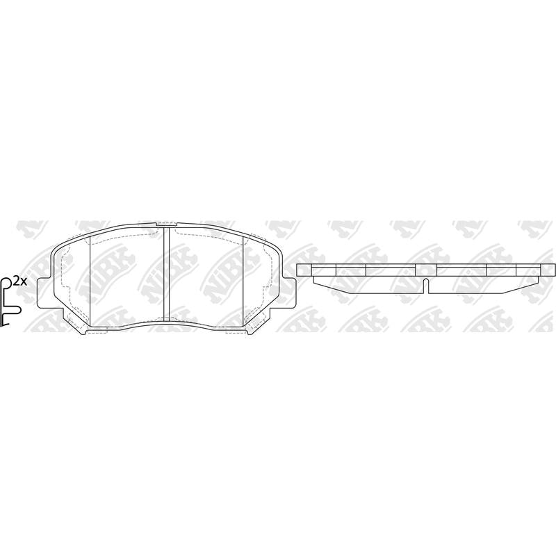 Front Brake Pads For Mazda Dodge Jeep - TEMB DB2226 PN25000