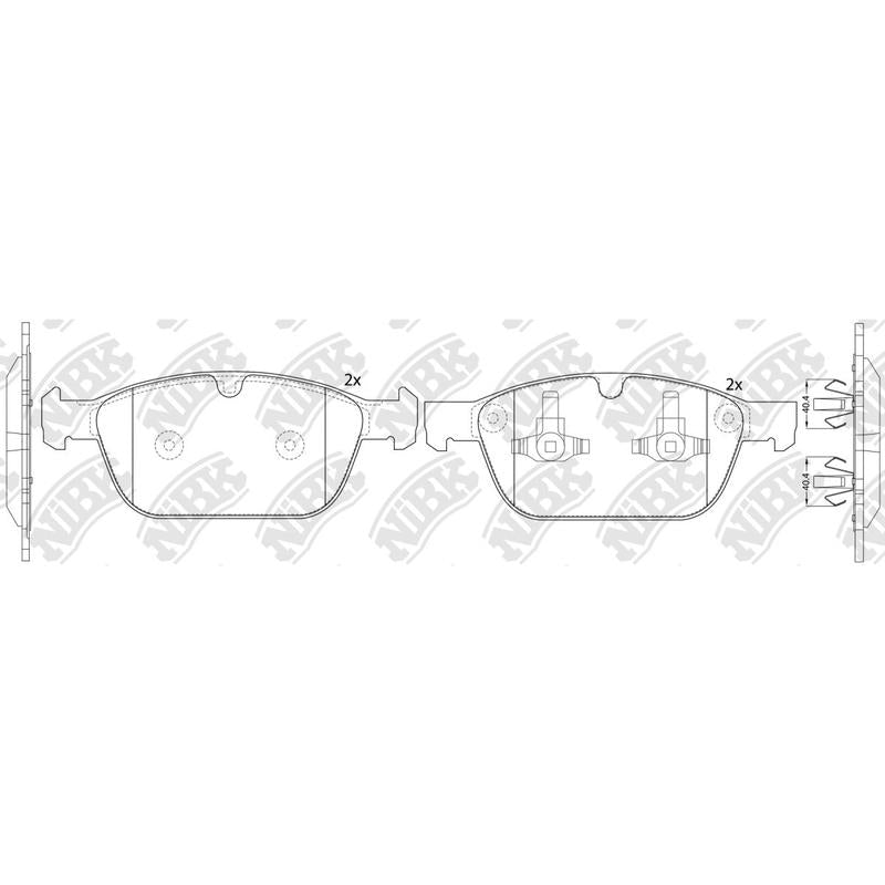 Front Brake Pads For Volvo - BREMTEC BT2111EL