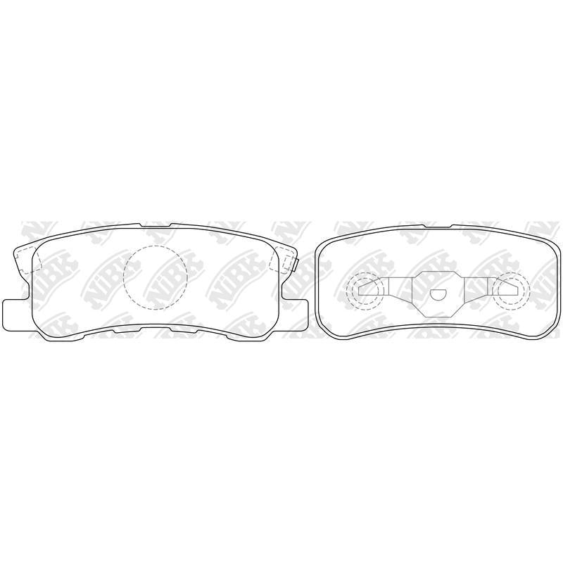 TEMB DB1464 Rear Brake Pads for Mitsubishi Jeep Dodge