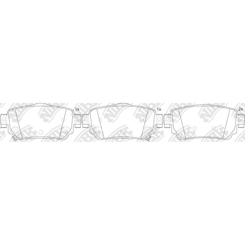 Rear Brake Pads For Nissan Renault - RDA RDB2385 PN2806