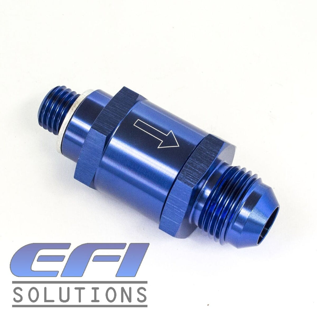 M12 X 1.5MM X -6AN CHECKVALVE BLUE MALE TO MALE BOSCH PUMP