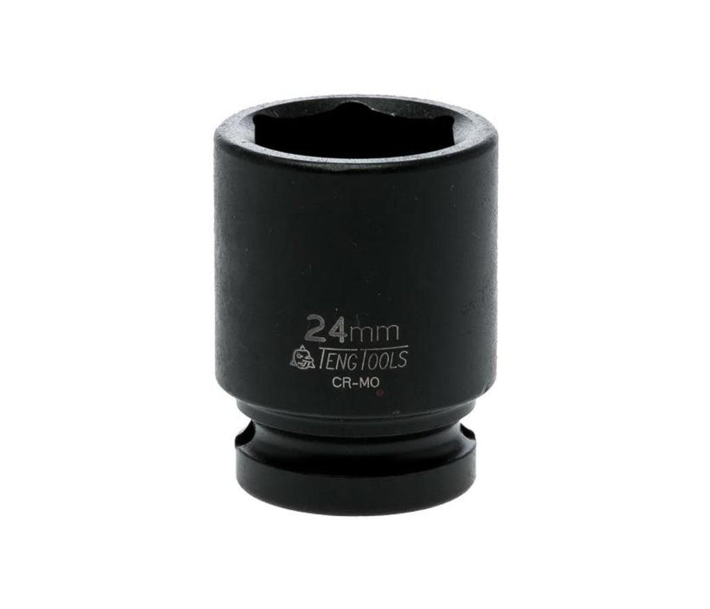 Teng 1/2 Inch Drive Impact Socket 24mm DIN