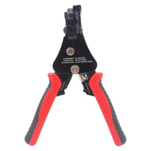 Load image into Gallery viewer, Pair of wire stripping pliers with red handles on a white background